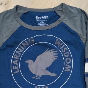 Warner Bros. Kids Harry Potter , Navy Blue Raglan Tee with Raven Graphic